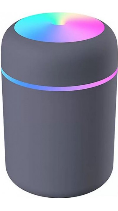 Humidificateur H2O d'air compact avec lumière LED multicolore - Noir