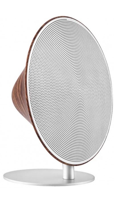 Haut-parleur stylé 5W - Mini enceinte sans-fil Bluetooth en bois - Brun