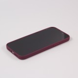 Housse iPhone 15 - Coque en silicone souple avec MagSafe et protection pour caméra - Bordeaux