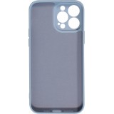 Housse iPhone 13 Pro Max - Coque en silicone souple avec MagSafe et protection pour caméra - Bleu gris
