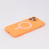 iPhone 13 Pro Max Case Hülle - Soft-Shell silikon cover mit MagSafe und Kameraschutz - Orange