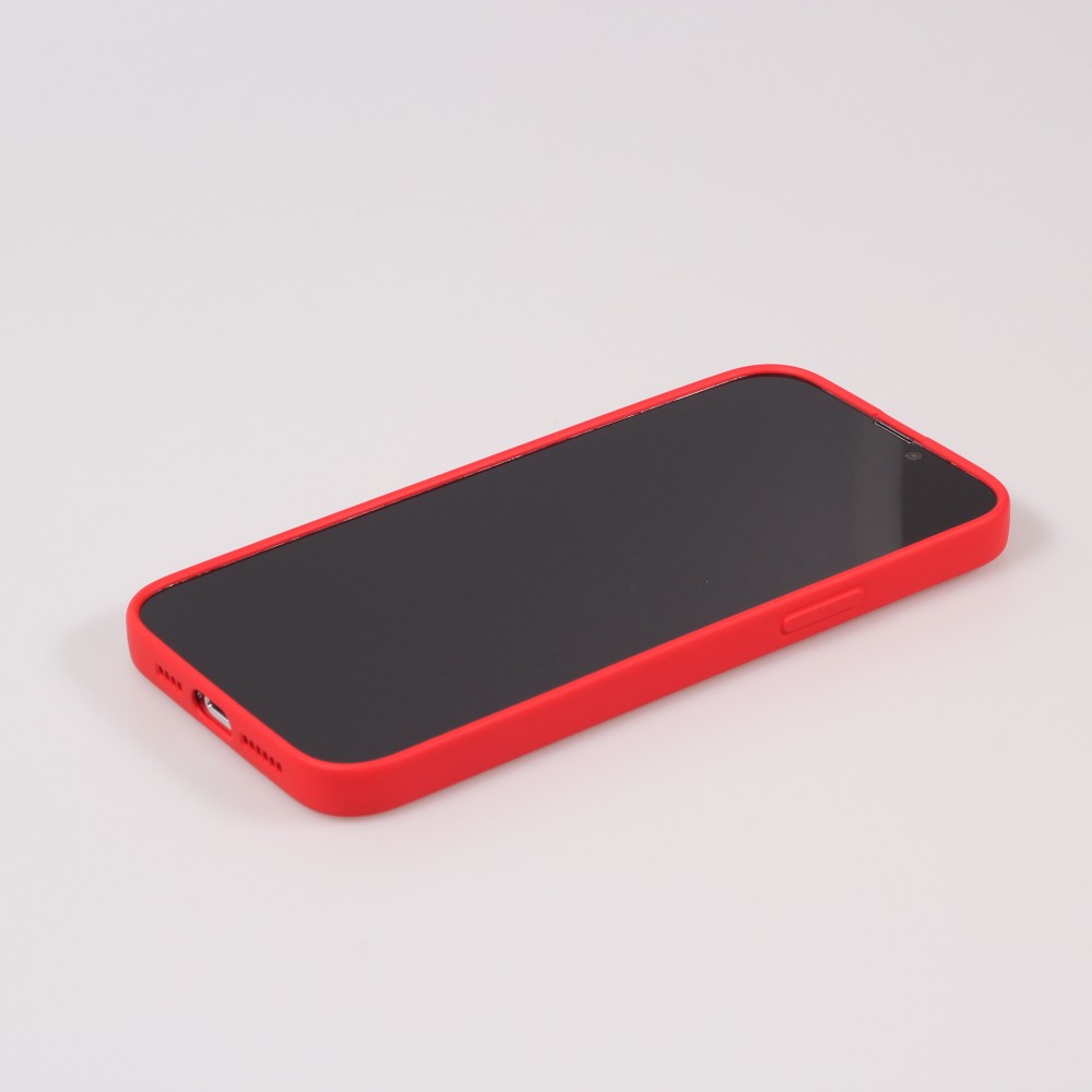 iPhone 15 Pro Max Case Hülle - Soft-Shell silikon cover mit MagSafe und Kameraschutz - Rot