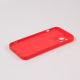 iPhone 15 Pro Max Case Hülle - Soft-Shell silikon cover mit MagSafe und Kameraschutz - Rot