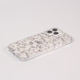 Housse iPhone 13 Pro Max - Cover silicone flexible funny cartoon seins tattoo - Transparent