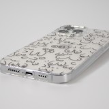 Housse iPhone 13 Pro Max - Cover silicone flexible funny cartoon seins tattoo - Transparent