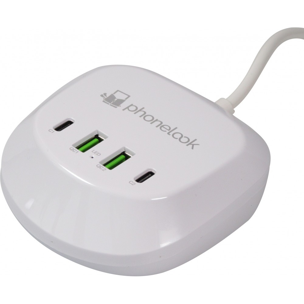 Hub de charge multiple USB-A / USB-C 40W PhoneLook - Blanc
