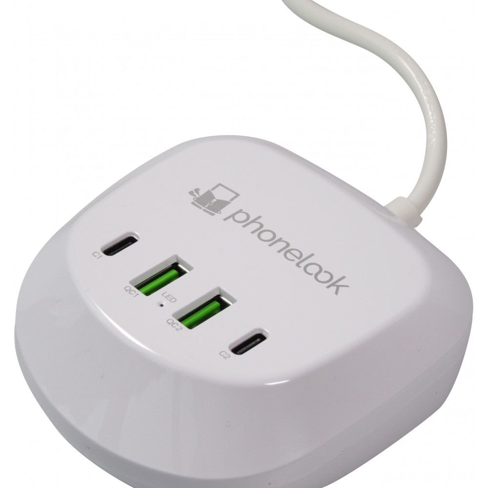 Hub de charge multiple USB-A / USB-C 40W PhoneLook - Blanc