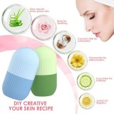 Ice face rouleau de massage facial cryothérapie en silicone outil de soin et massage de la peau - Rouge