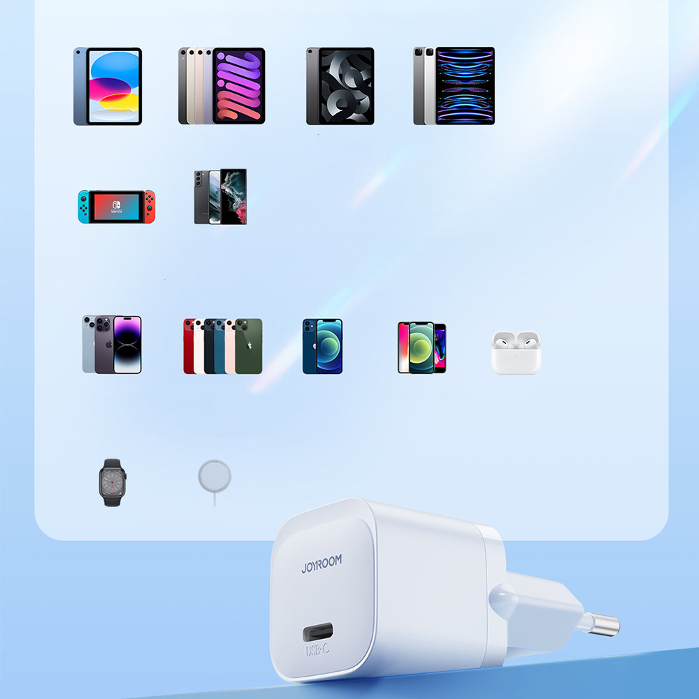 JOYROOM Mini chargeur USB-C 20W PowerDelivery fast charger + câble de charge USB-C vers Lightning - Noir