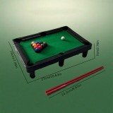 Jeu de billard miniature en plastique pour la maison avec 11 boules et 2 queues de billard