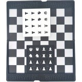 Jeu d'&eacute;checs format portefeuille pliable plat portable ultra compact facile &agrave; ranger avec pi&egrave;ces aimant&eacute;es
