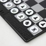 Jeu d'&eacute;checs format portefeuille pliable plat portable ultra compact facile &agrave; ranger avec pi&egrave;ces aimant&eacute;es