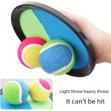 Velcro Haftscheiben Spielset mit Fangball für Kinder und Erwachsene (2 Scheiben und 1 Ball) - Rosa/Gelb