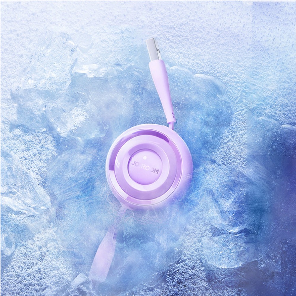 Joyroom 3 en 1 câble rétractable 1m USB-A vers USB-C + Lightning + microUSB - Blanc