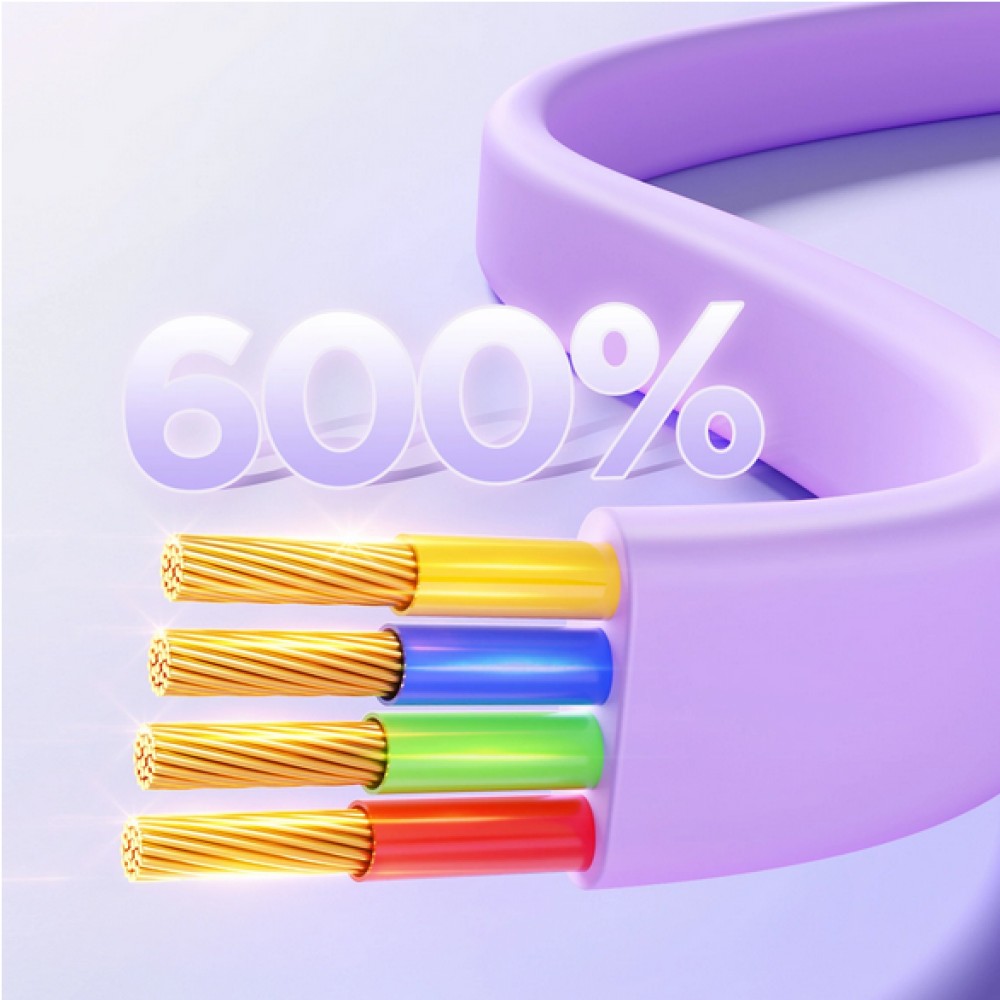 Joyroom 3 en 1 câble rétractable 1m USB-A vers USB-C + Lightning + microUSB - Blanc