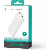 Joyroom 3 in 1 Powerbank mit 10000mAh Kapazit&auml;t clean Design 2x USB-A 2.4 & 1x USB-C (In+Out) - Weiss