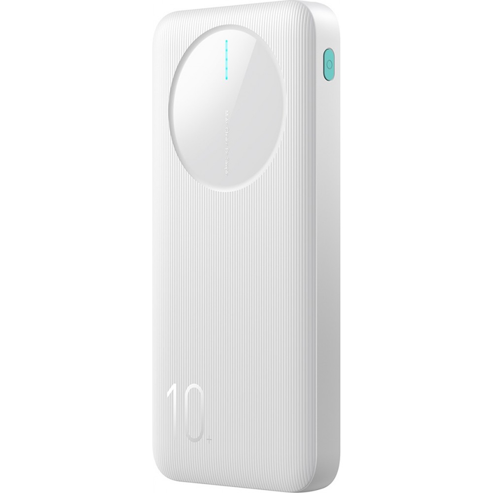 Joyroom 3 in 1 Powerbank mit 10000mAh Kapazit&auml;t clean Design 2x USB-A 2.4 & 1x USB-C (In+Out) - Weiss