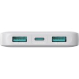 Joyroom 3 in 1 Powerbank mit 10000mAh Kapazit&auml;t clean Design 2x USB-A 2.4 & 1x USB-C (In+Out) - Weiss