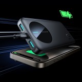 Joyroom Powerbank 3 en 1 avec capacit&eacute; de 10000mAh clean Design 2x USB-A 2.4 & 1x USB-C (In+Out) - Noir