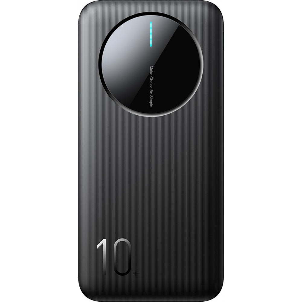 Joyroom Powerbank 3 en 1 avec capacit&eacute; de 10000mAh clean Design 2x USB-A 2.4 & 1x USB-C (In+Out) - Noir