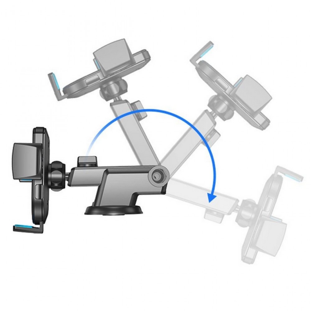 Joyroom support de téléphone (JR-OK3) de voiture avec bras télescopique et extensible fixation pare-brise - Noir