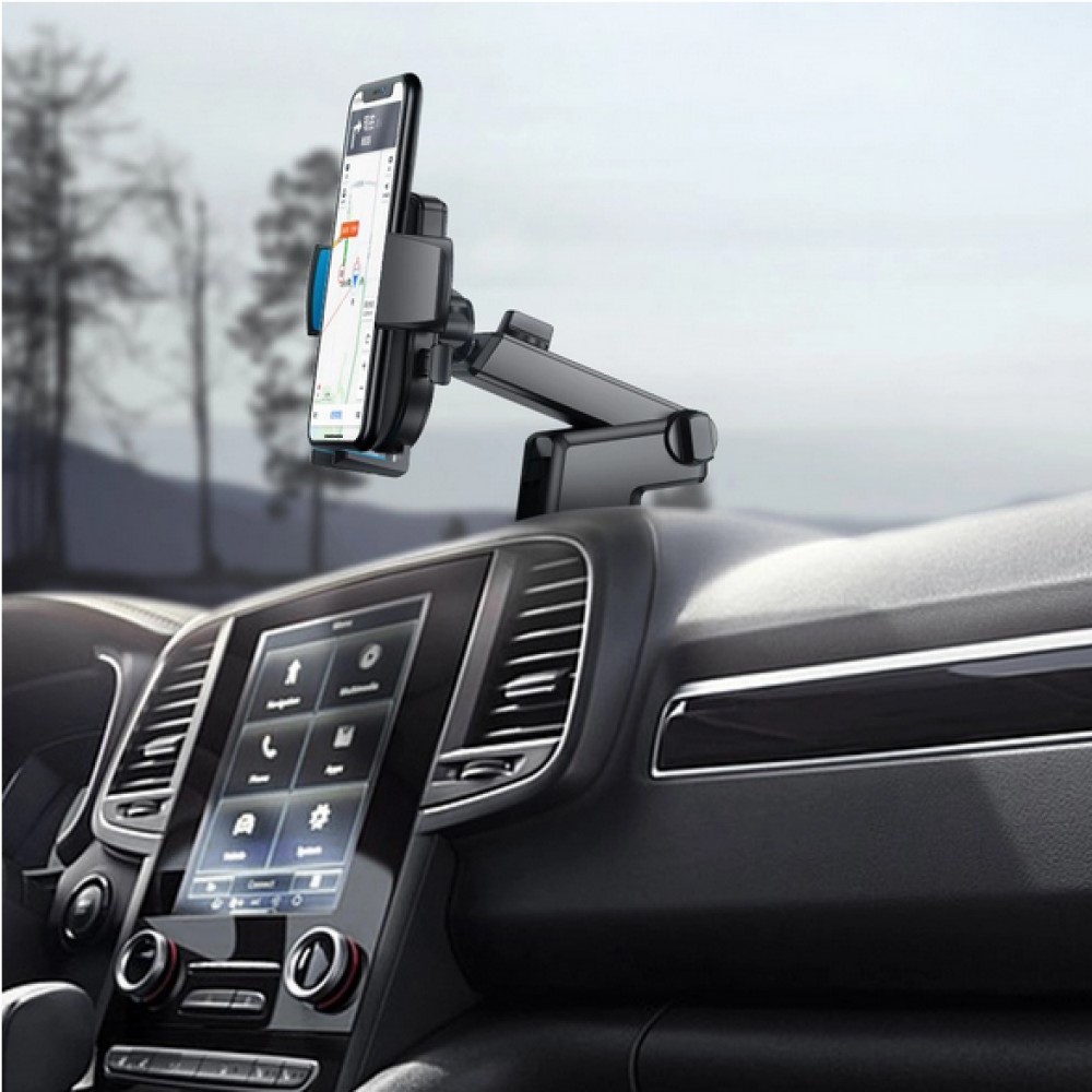 Joyroom support de téléphone (JR-OK3) de voiture avec bras télescopique et extensible fixation pare-brise - Noir