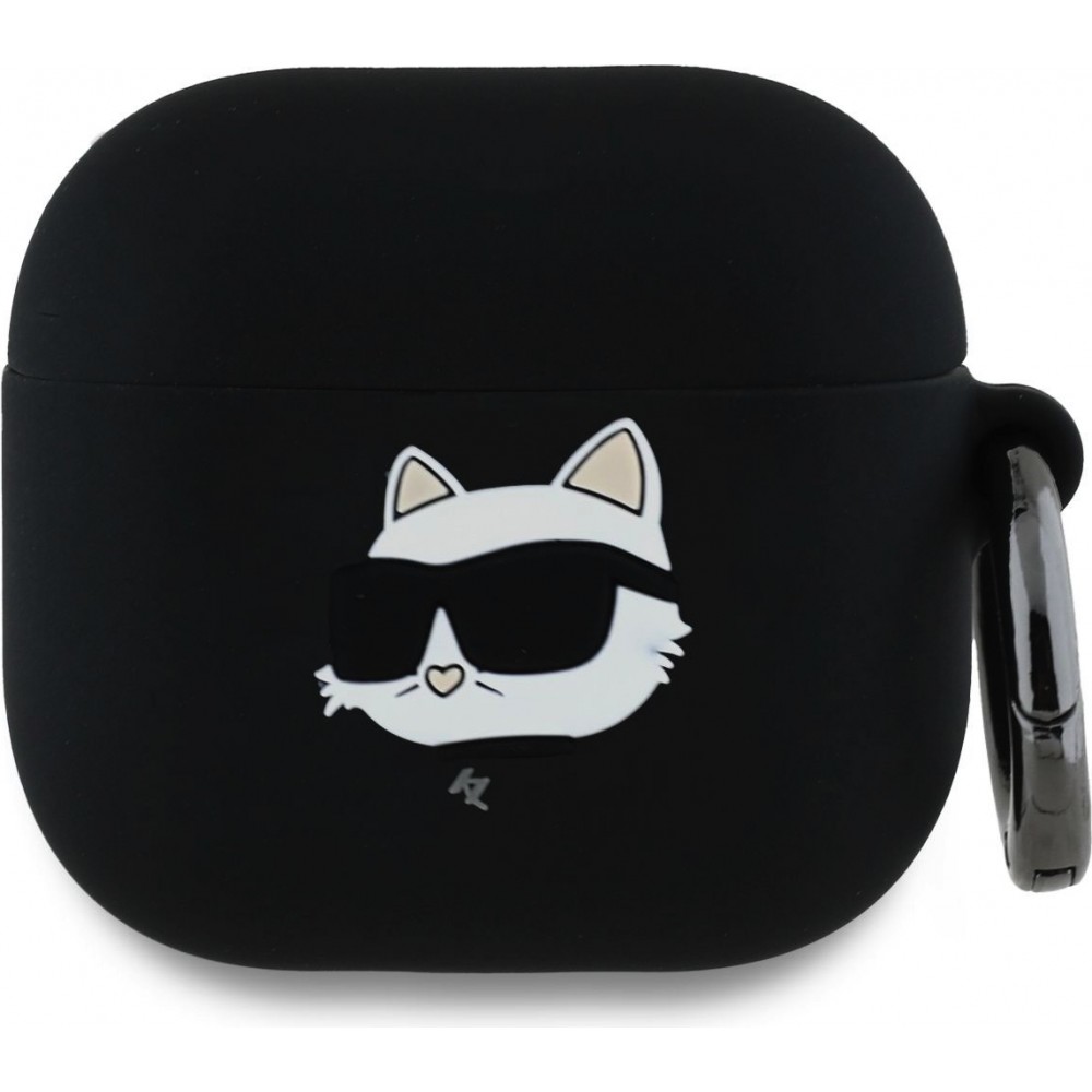 AirPods 4 Case Hülle - Karl Lagerfeld 3D Kopf Choupette - Schwarz