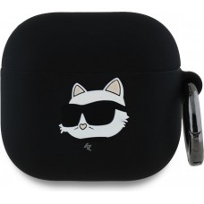 AirPods 4 Case Hülle - Karl Lagerfeld 3D Kopf Choupette - Schwarz
