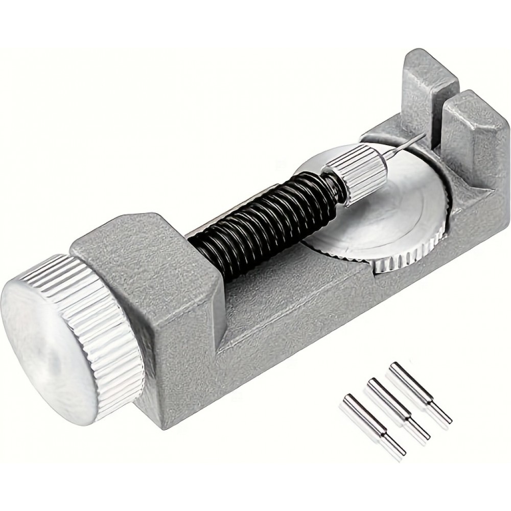 Kit de r&eacute;glage montre avec extracteur de goupille et outils de r&eacute;paration pour bracelet en m&eacute;tal - Argent