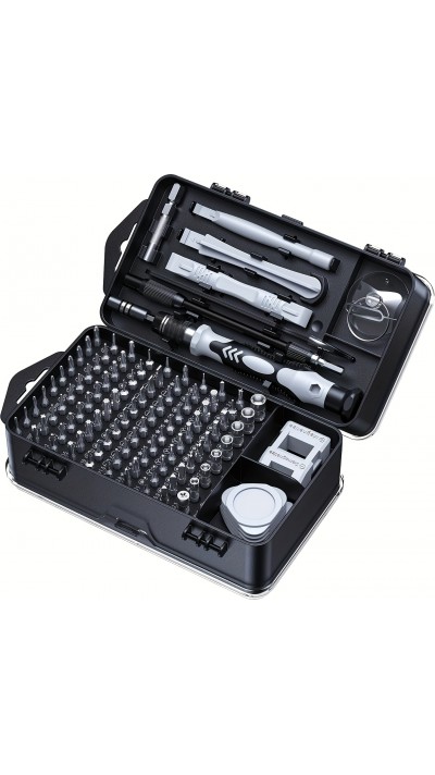 Kit de tournevis multifonction 115 en 1 avec embouts spéciaux et aimantation forte - Boite à outil professionnelle