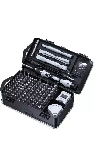 Kit de tournevis multifonction 115 en 1 avec embouts spéciaux et aimantation forte - Boite à outil professionnelle