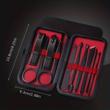Kit manucure et pédicure professionnel 10 pièces avec étui de voyage portable - Noir