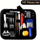 Kit outils r&eacute;paration montre (147 pi&egrave;ces) set d'horloger complet - Noir