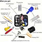 Kit outils r&eacute;paration montre (147 pi&egrave;ces) set d'horloger complet - Noir