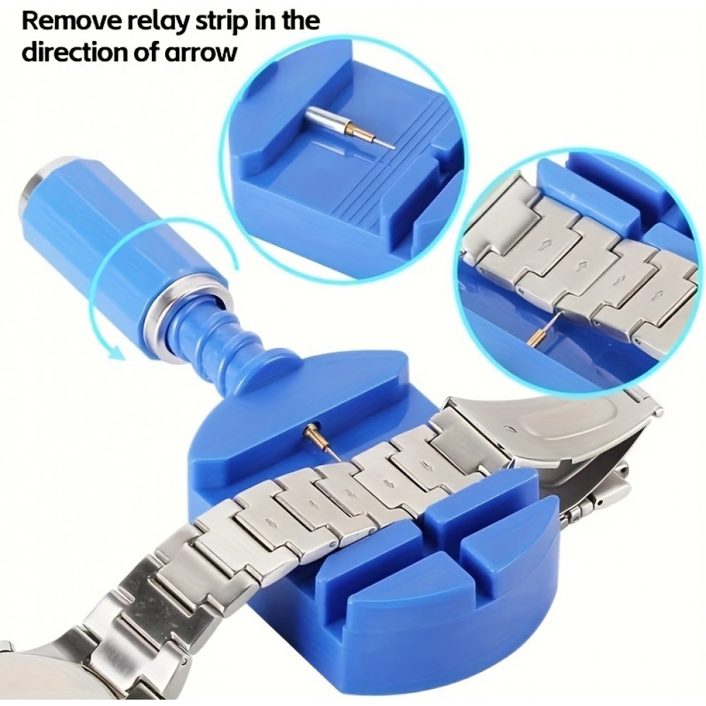 Kit outils r&eacute;paration montre (147 pi&egrave;ces) set d'horloger complet - Noir