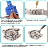 Kit outils r&eacute;paration montre (147 pi&egrave;ces) set d'horloger complet - Noir