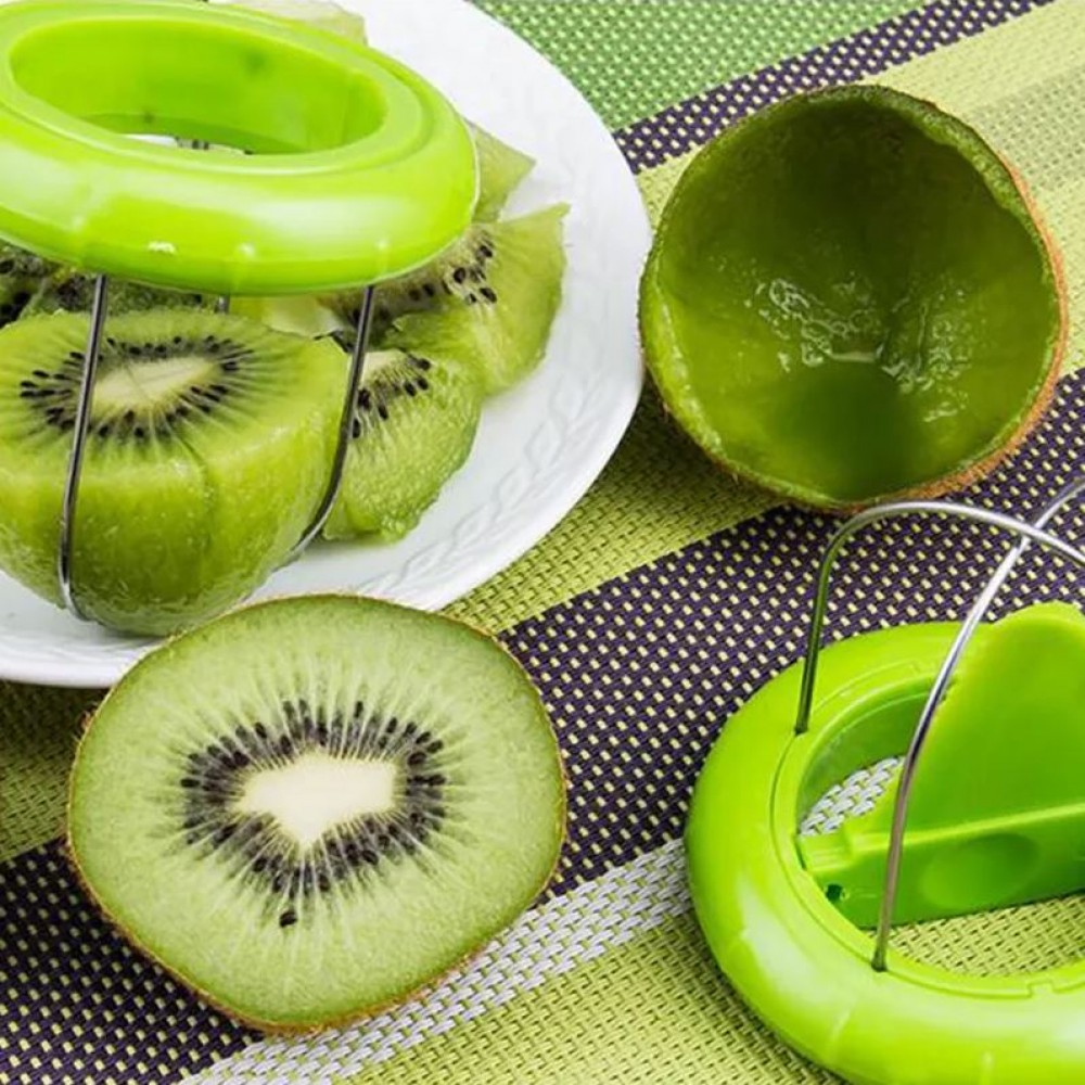 Kiwi découpeur & Extracteur de fruits - Outil de cuisine pour kiwis - Vert