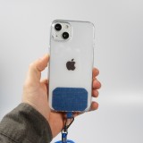 Lacet accessoire universel adaptateur pour coques de smartphone collier élégant - Bleu