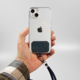 Lacet accessoire universel adaptateur pour coques de smartphone collier élégant - Bleu foncé