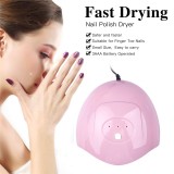 Lampe LED portable pour sécher le vernis semi-permanent à la maison - Rose clair