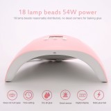 Lampe LED portable pour sécher le vernis semi-permanent à la maison - Rose clair