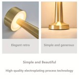 Lampe de table metal cuivre vintage sans fil LED Touch-Control - Or