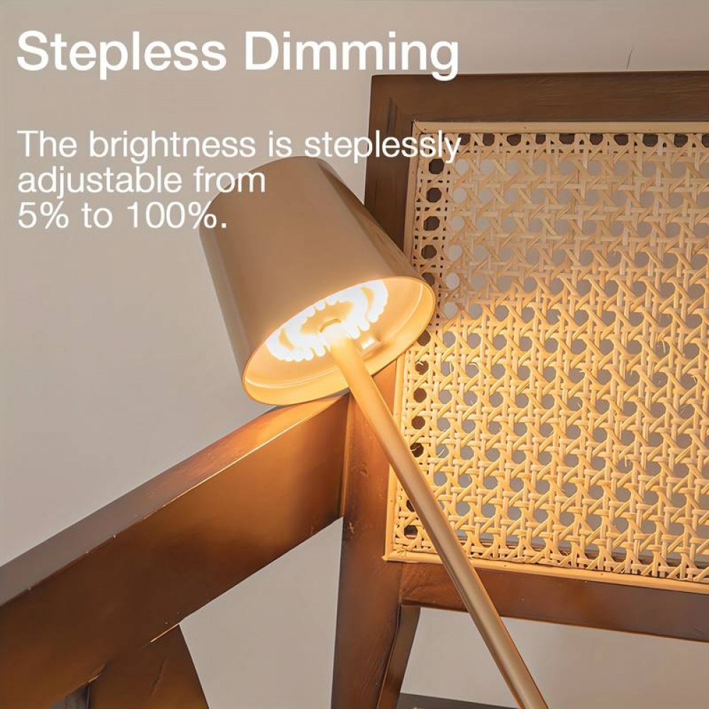Lampe de table portable design nordique minimaliste en métal - Blanc