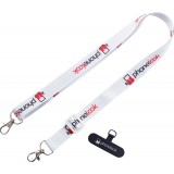 Lani&egrave;re universelle attache-t&eacute;l&eacute;phone tour de cou compatible avec toutes les coques - Blanc