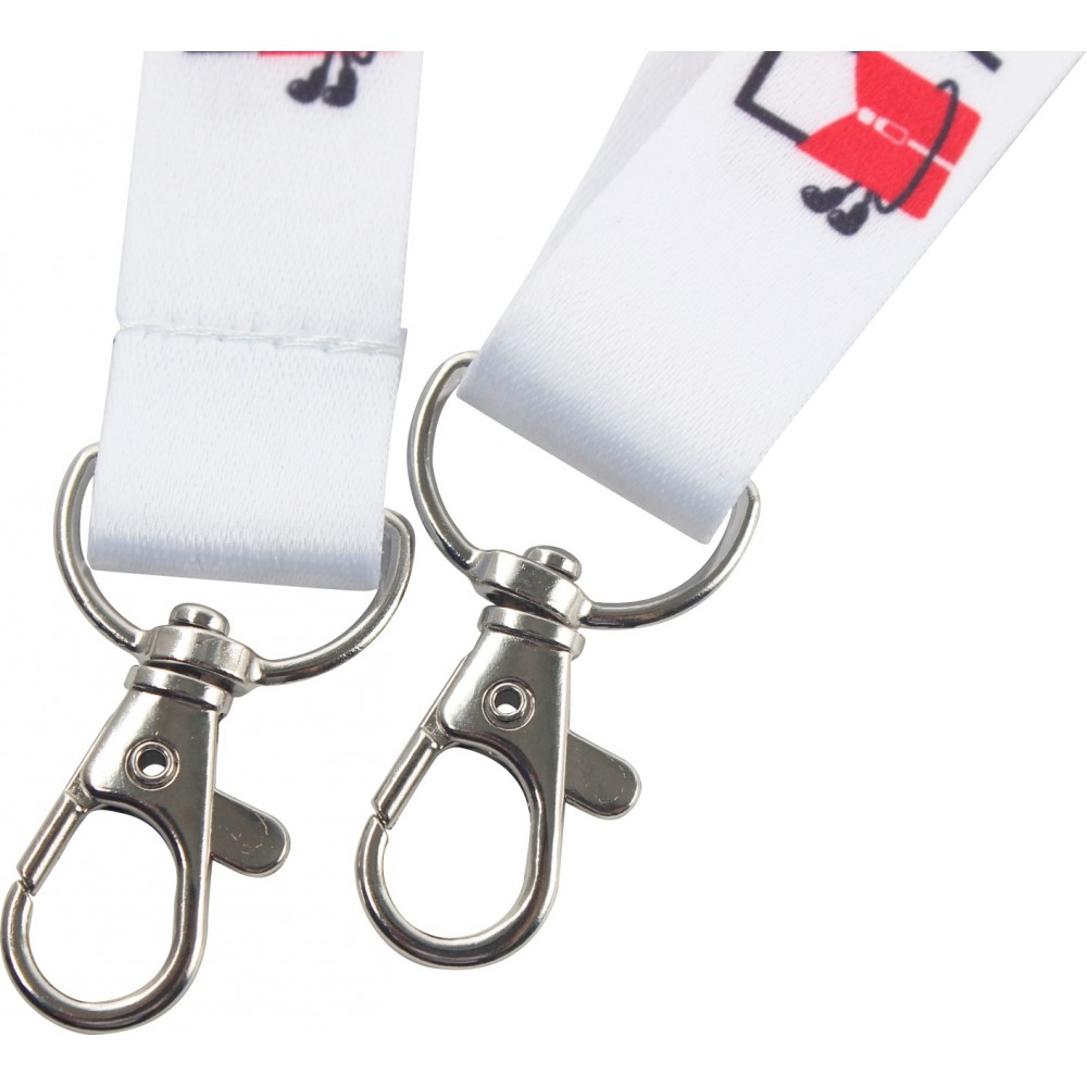 Lani&egrave;re universelle attache-t&eacute;l&eacute;phone tour de cou compatible avec toutes les coques - Blanc