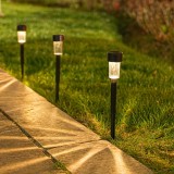 Lot de 10 lampes solaires à LED Ambience pour l'extérieur - Jardin - Balcon - Terrasse