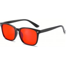 Lunettes anti-lumière bleue avec verres rouges (protection forte) pour réduction fatigue oculaire - Noir