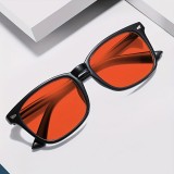 Lunettes anti-lumière bleue avec verres rouges (protection forte) pour réduction fatigue oculaire - Noir