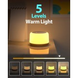 Machine à bruit blanc rechargeable avec lumières colorées (24 sons apaisants et minuterie) pour enfants et adultes