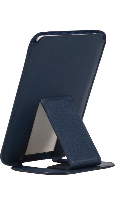 MagSafe magnetisches Wallet Kartenhalter mit Ständerfunktion Kunstleder - Dunkelblau